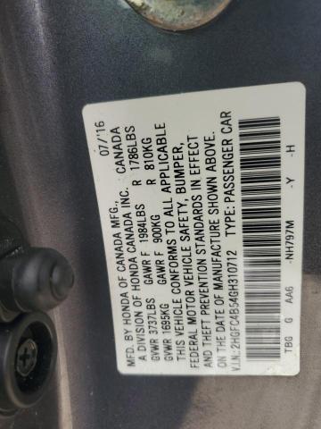 2016 HONDA CIVIC LX - 2HGFC4B54GH310712