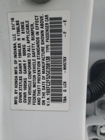 2016 HONDA CIVIC LX - 19XFC2F52GE208138