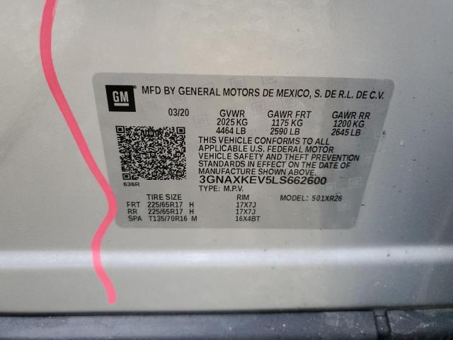 2020 CHEVROLET EQUINOX LT - 3GNAXKEV5LS662600