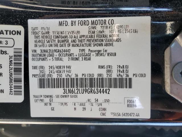 2016 LINCOLN MKZ HYBRID 3LN6L2LU9GR634442