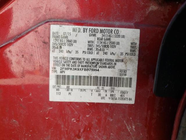 2015 FORD EDGE TITAN - 2FMPK3K9XFBB75994