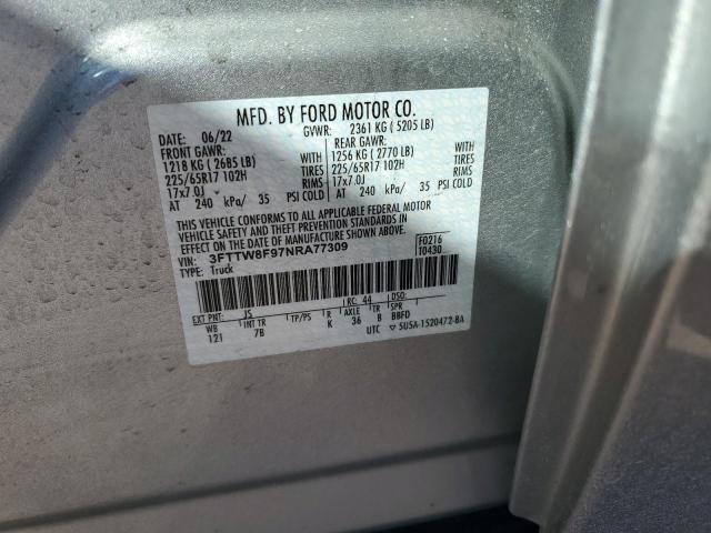 2022 FORD MAVERICK X - 3FTTW8F97NRA77309