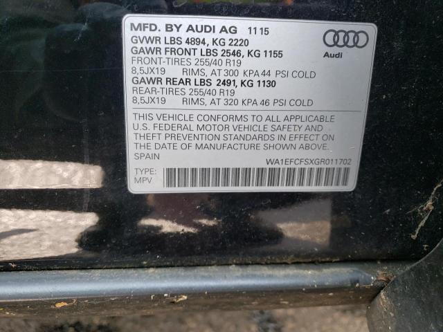 2016 AUDI Q3 PREMIUM - WA1EFCFSXGR011702