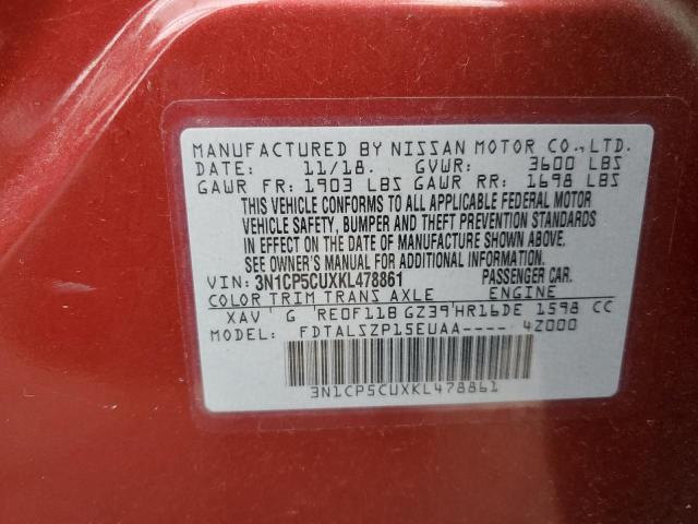 2019 NISSAN KICKS S - 3N1CP5CUXKL478861