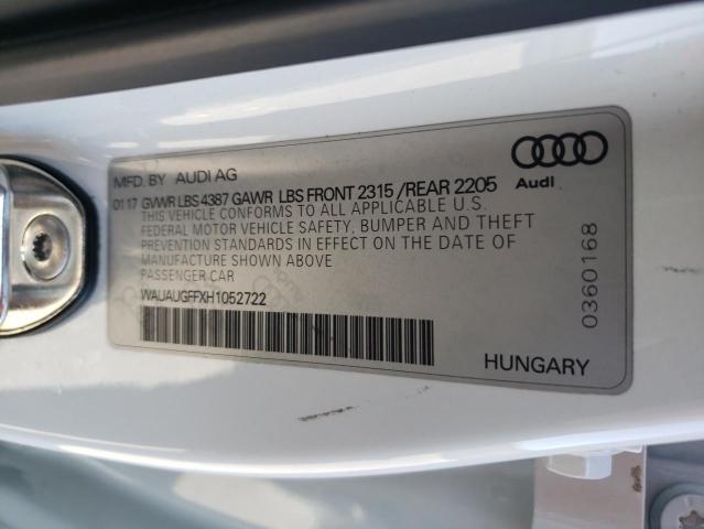 2017 AUDI A3 PREMIUM - WAUAUGFFXH1052722