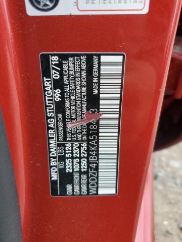 2019 MERCEDES-BENZ E 300 - WDDZF4JB4KA518483