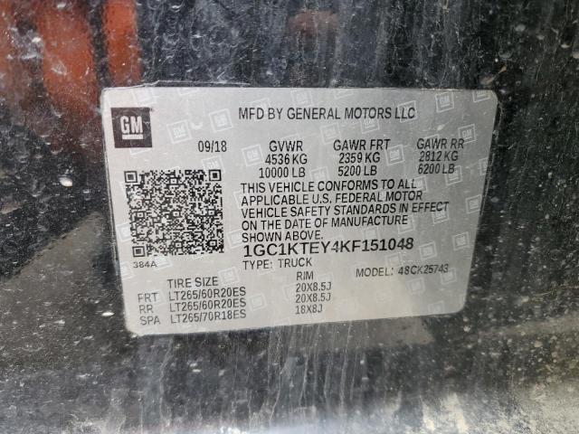 2019 CHEVROLET SILVERADO - 1GC1KTEY4KF151048