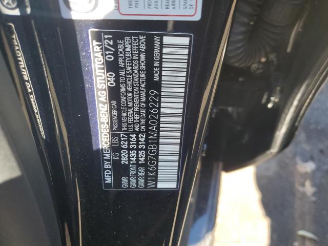 2021 MERCEDES-BENZ S 580 4MAT W1K6G7GB1MA026229