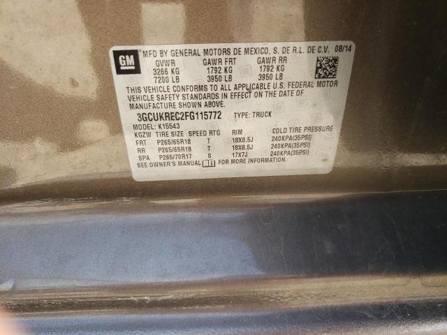 2015 CHEVROLET SILVERADO - 3GCUKREC2FG115772