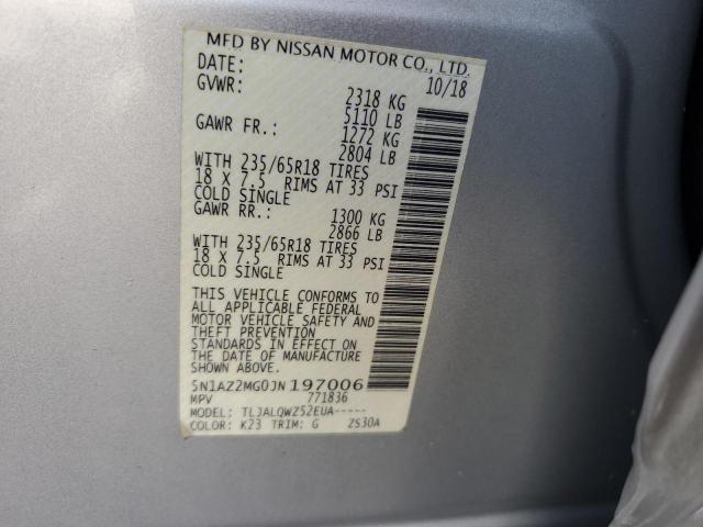 2018 NISSAN MURANO S - 5N1AZ2MG0JN197006