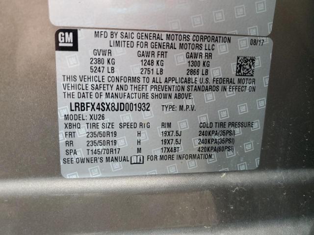 2018 BUICK ENVISION P - LRBFX4SX8JD001932