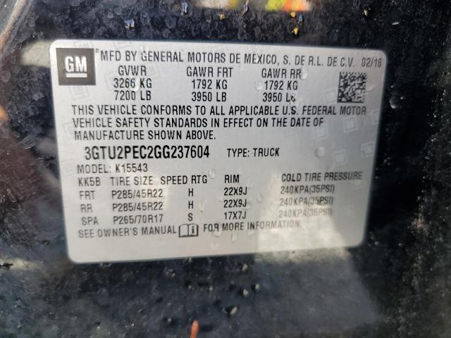 2016 GMC SIERRA K15 - 3GTU2PEC2GG237604