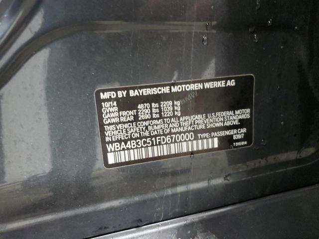 2015 BMW 435 XI GRA WBA4B3C51FD670000