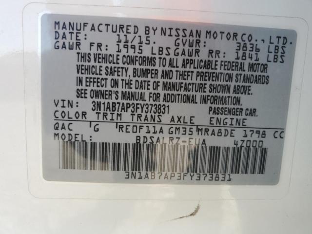 2015 NISSAN SENTRA S - 3N1AB7AP3FY373831