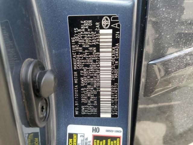 2015 TOYOTA COROLLA L - 2T1BURHE9FC457728