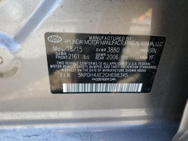 2016 HYUNDAI ELANTRA SE - 5NPDH4AE2GH698345