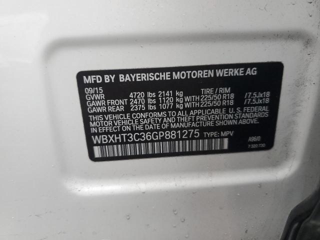 2016 BMW X1 XDRIVE2 - WBXHT3C36GP881275