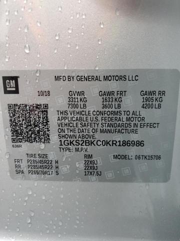 2019 GMC YUKON SLT 1GKS2BKC0KR186986
