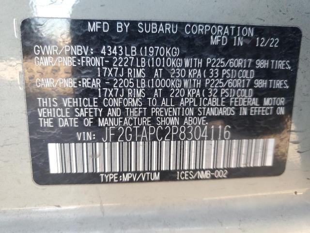 2023 SUBARU CROSSTREK - JF2GTAPC2P8304116