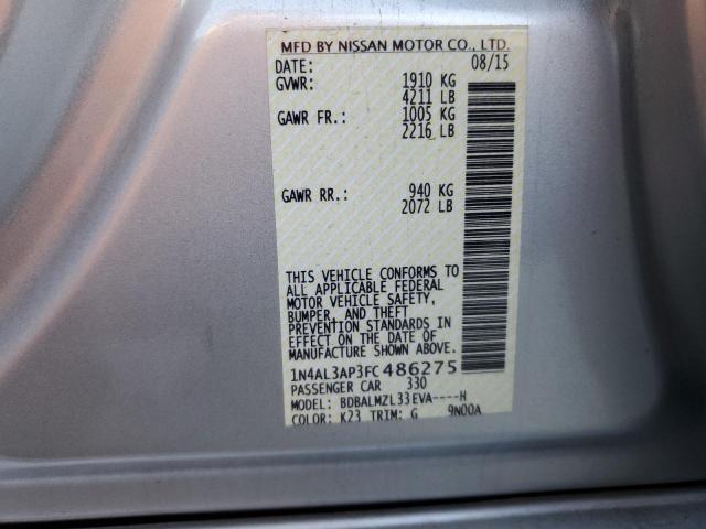 2015 NISSAN ALTIMA 2.5 - 1N4AL3AP3FC486275