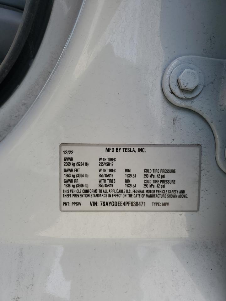 Lot #3296289417 2023 TESLA MODEL Y