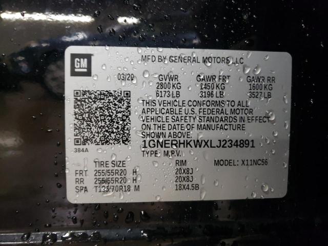 2020 CHEVROLET TRAVERSE L - 1GNERHKWXLJ234891