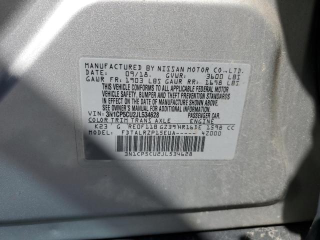 2018 NISSAN KICKS S - 3N1CP5CU2JL534628