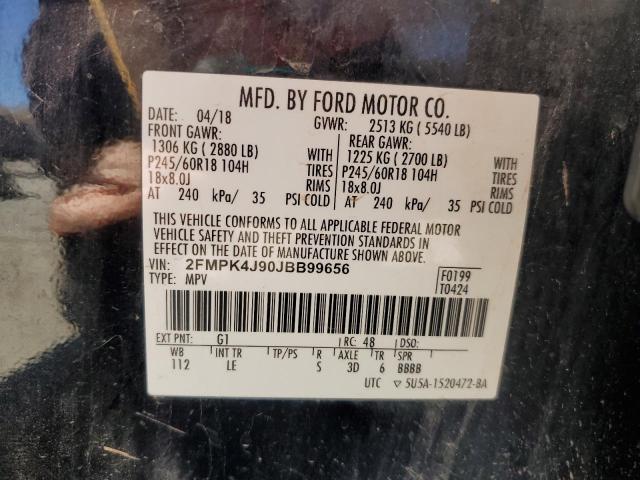 2018 FORD EDGE SEL - 2FMPK4J90JBB99656