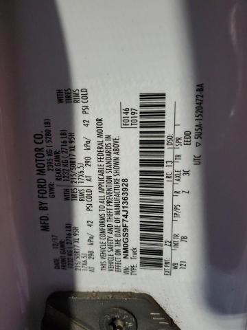 2018 FORD TRANSIT CO - NM0GS9F74J1363928