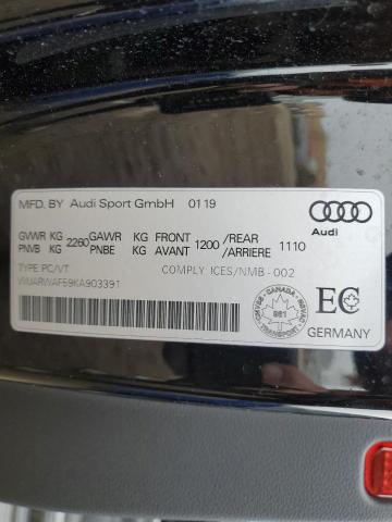 2019 AUDI RS5 WUARWAF59KA903391