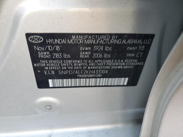 2019 HYUNDAI ELANTRA SE - 5NPD74LF2KH433104