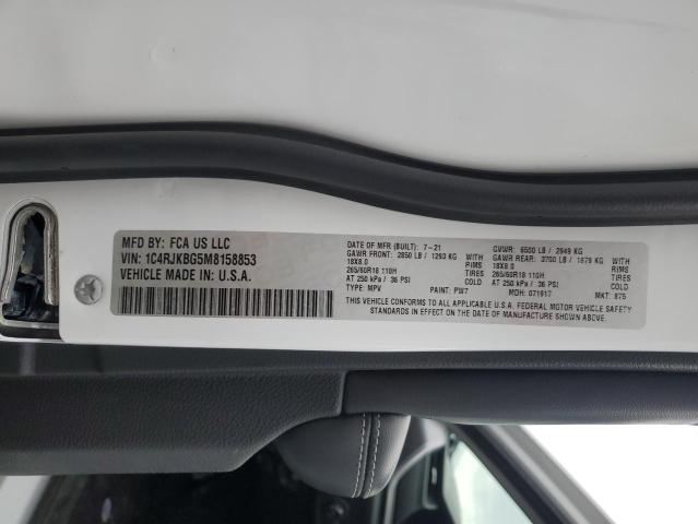 2021 JEEP GRAND CHER - 1C4RJKBG5M8158853
