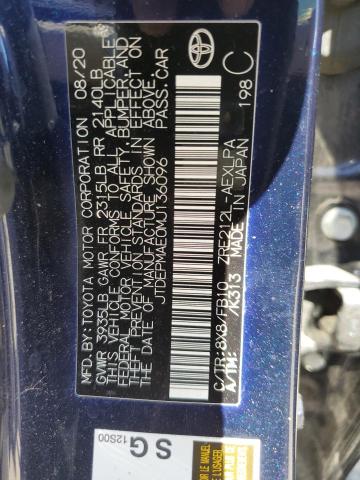 2021 TOYOTA COROLLA LE - JTDEPMAE0MJ136096