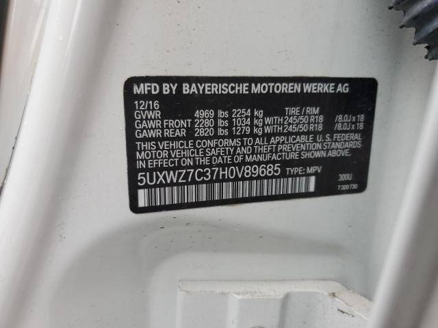 2017 BMW X3 SDRIVE2 - 5UXWZ7C37H0V89685