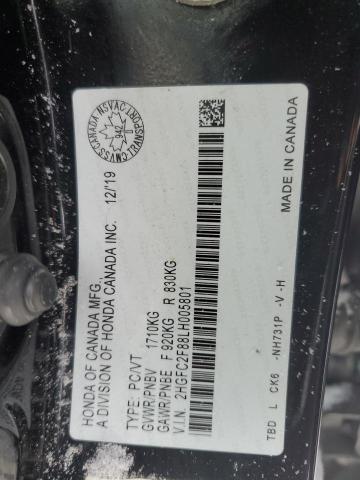 2020 HONDA CIVIC SPOR - 2HGFC2F88LH005801