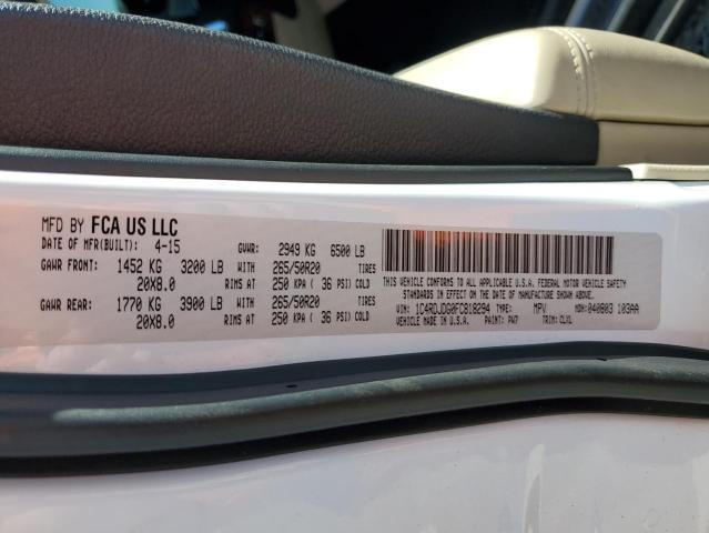 2015 DODGE DURANGO LI 1C4RDJDG0FC818294