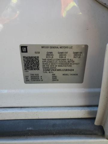 2018 CHEVROLET TRAVERSE H 1GNEVKKW0JJ183424