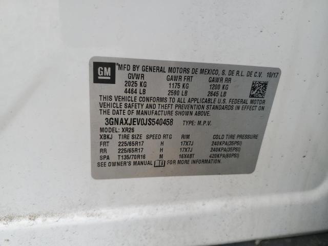 2018 CHEVROLET EQUINOX LT - 3GNAXJEV0JS540458
