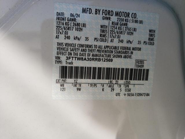 2024 FORD MAVERICK X - 3FTTW8A30RRB12569