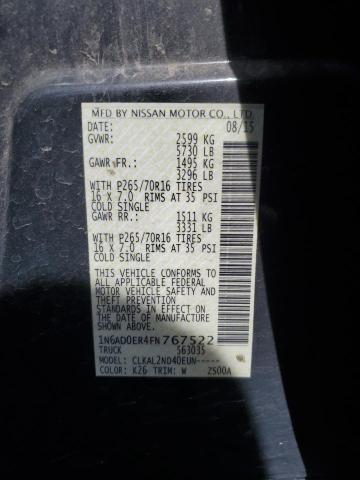 2015 NISSAN FRONTIER S - 1N6AD0ER4FN767522