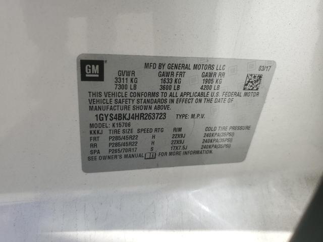 2017 CADILLAC ESCALADE L - 1GYS4BKJ4HR263723