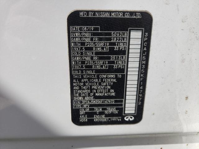 2019 INFINITI QX50 ESSEN - 3PCAJ5M35KF147972