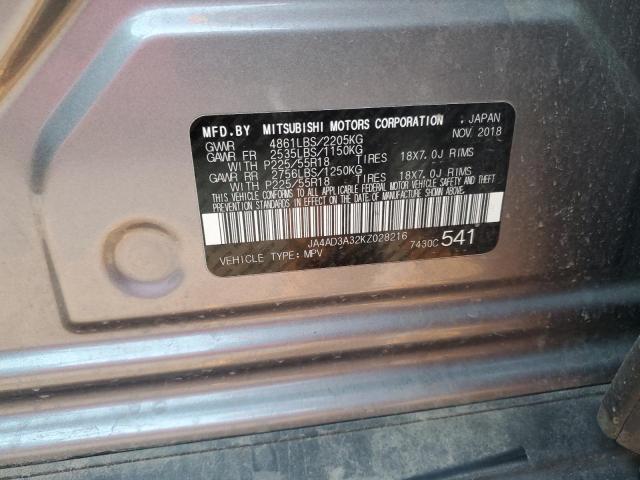 2019 MITSUBISHI OUTLANDER - JA4AD3A32KZ028216