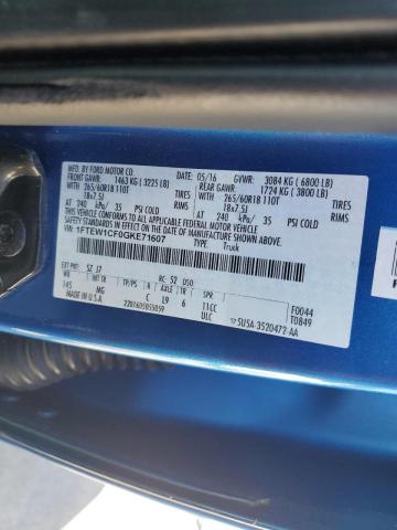2016 FORD F150 SUPER - 1FTEW1CF0GKE71607