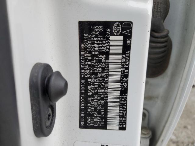 2019 TOYOTA COROLLA L - 2T1BURHE7KC181110