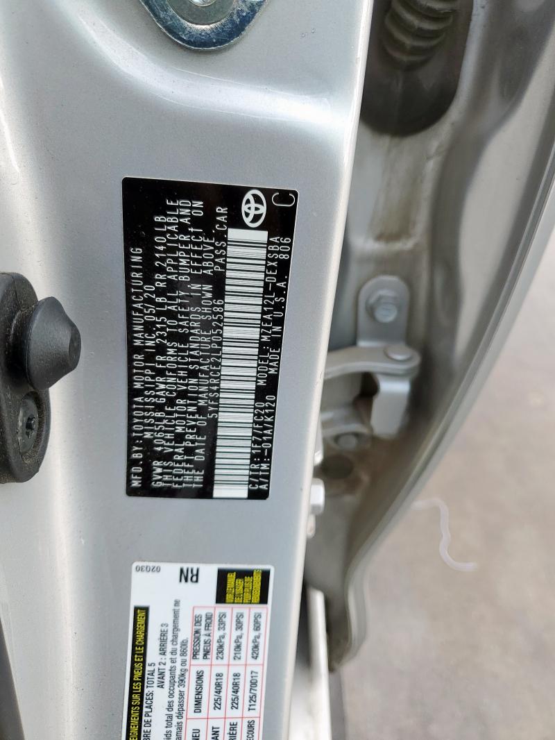 2020 TOYOTA COROLLA SE - 5YFS4RCE2LP052586