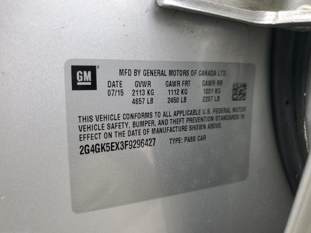 2015 BUICK REGAL - 2G4GK5EX3F9296427