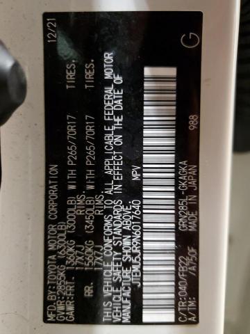 2022 TOYOTA 4RUNNER SR JTEMU5JR9N6017640