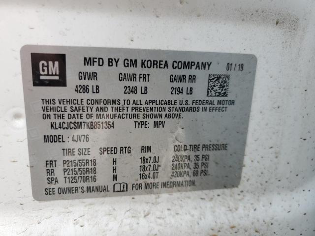 2019 BUICK ENCORE ESS - KL4CJCSM7KB851354