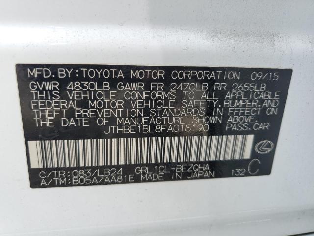 2015 LEXUS GS 350 JTHBE1BL8FA018190
